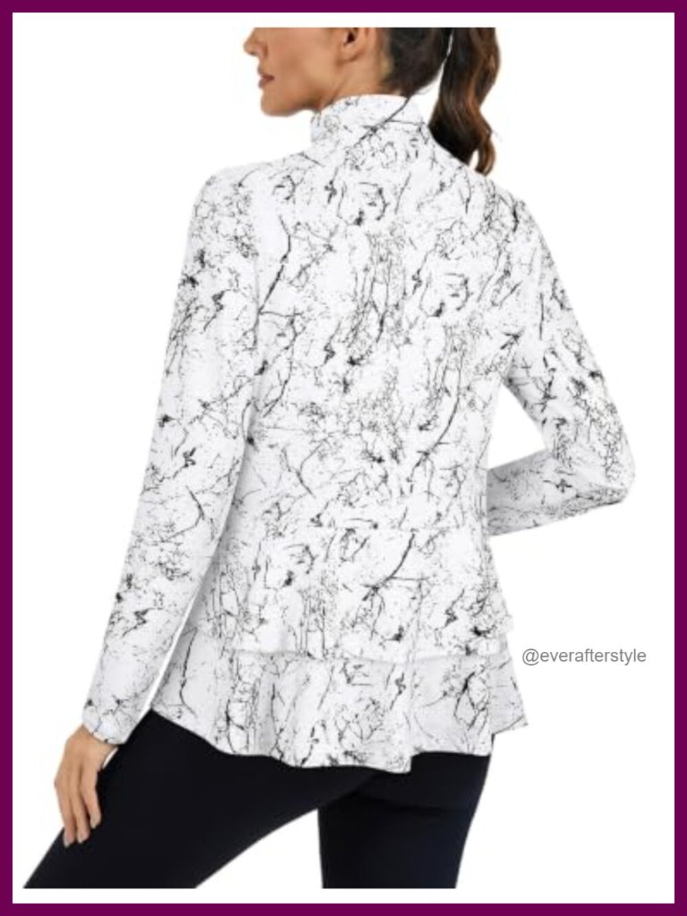 Women's Golf Athletic Jacket Long Sleeve Full Zip Pleated Tennis Skirt Hem